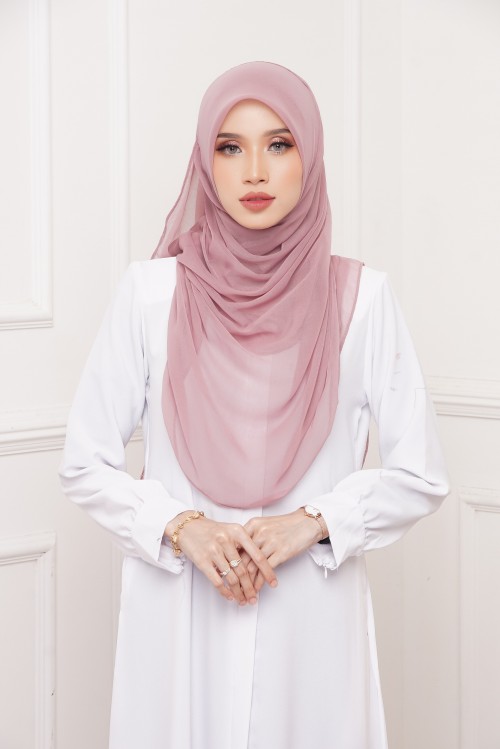 Dusty Rose Chiffon Hijab, VOILE CHIC