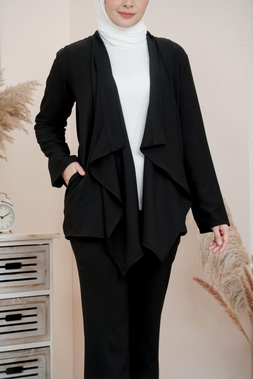 ADEEVA CARDIGAN SUIT BLACK (L/XL)