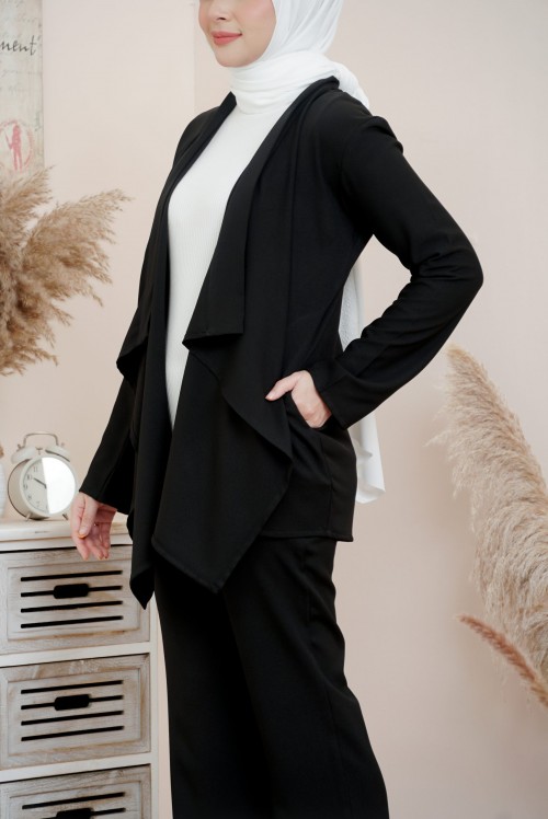 ADEEVA CARDIGAN SUIT BLACK (L/XL)