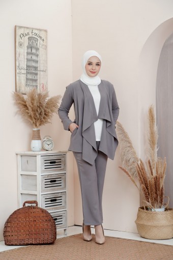 ADEEVA CARDIGAN SUIT DARK GREY (S/M)